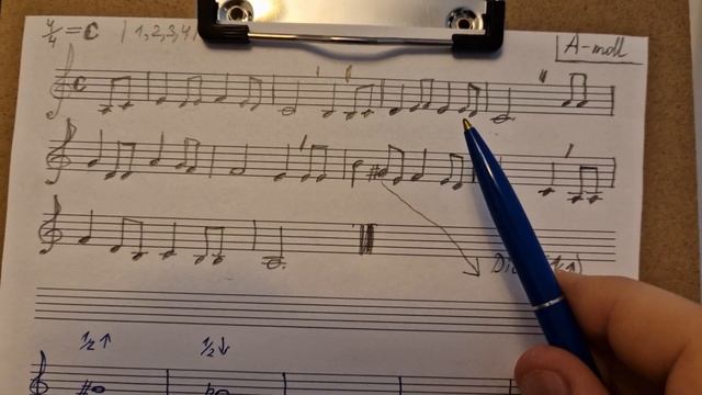 Урок 008 / Нотная грамота / Что такое ДИЕЗ? / Что такое БЕМОЛЬ? смотреть онлайн