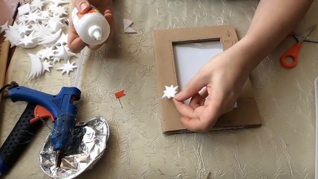 Фоторамка "звезды" из бросового материала своими руками смотреть онлайн