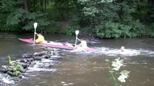 Как плыть на байдарке против течения.