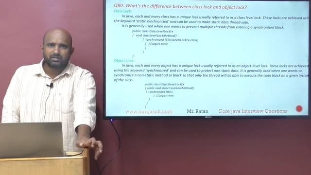 Core Java Interview | Q80. What’s the difference between class lock and object lock? | by Ratan смотреть онлайн
