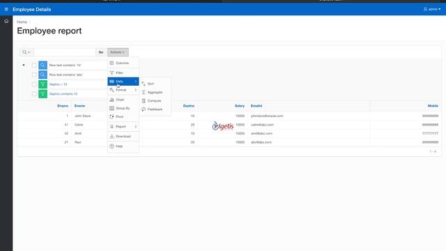 Oracle APEX - Interactive Report Features - Igetis Solutions смотреть онлайн