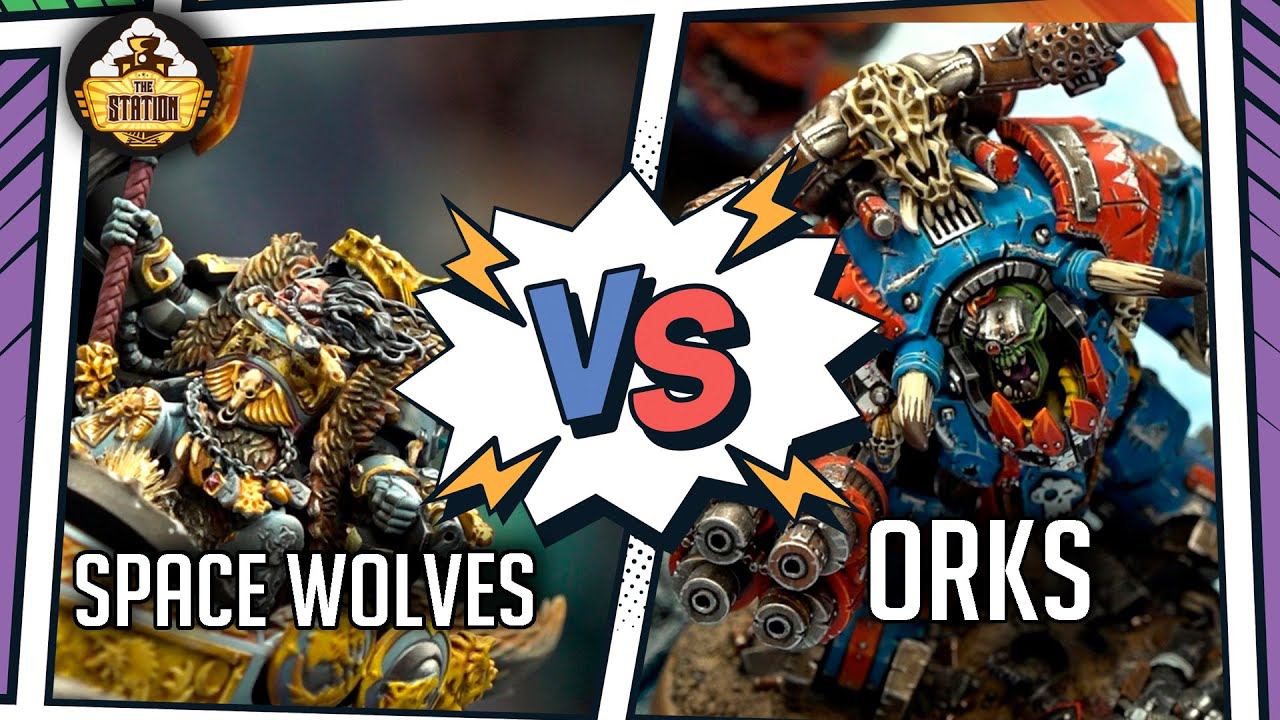 ORKS Vs SPACE WOLVES I Battlereport 2000pts I Warhammer 40000