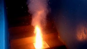 Горение самодельного дымного пороха