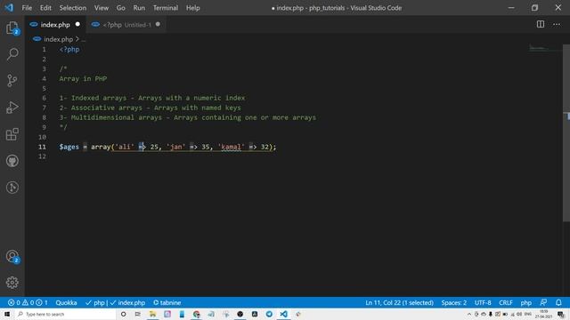 What is associative array in PHP | PHP tutorial | Array types in PHP | Array in PHP смотреть онлайн