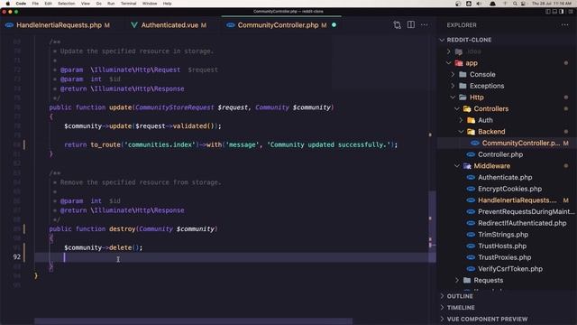 8 Delete Community - Full Stack Reddit Clone with Laravel InertiaJS смотреть онлайн