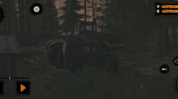 Ночная атмосфера и звуки в "MudRunner mobile".