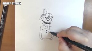 How to draw Purple Guy in Spring Bonny, Как нарисовать Фиолетового парня в Бонни