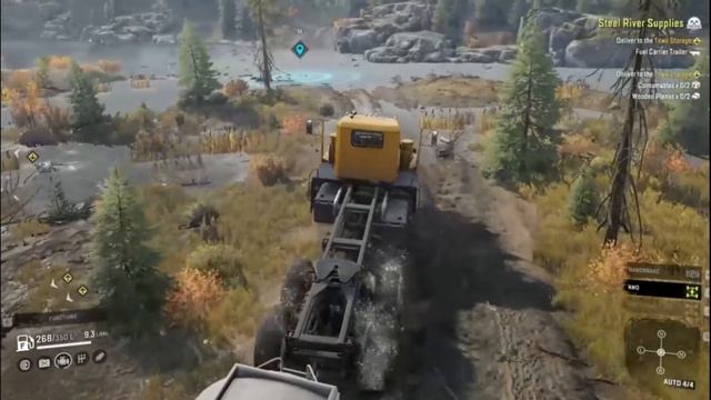 #4 snow runner off road game play - steel river supplies -part1 смотреть онлайн