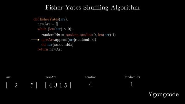 Fisher-Yates Shuffling Algorithm Visualization | BEST Shuffling Algorithm смотреть онлайн