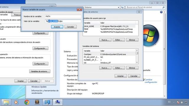 Variables de entorno Java PATH y JAVA_HOME смотреть онлайн