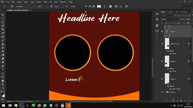 Cara Membuat Desain X Banner di Photoshop - Photoshop Tutorial смотреть онлайн