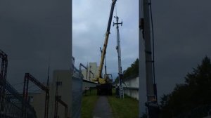 Демонтаж опоры в стесненных условиях.