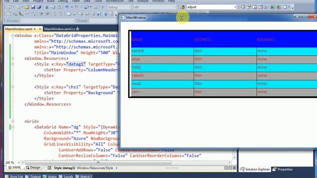 DataGrid Header Styles and Triggers in WPF -(C#) смотреть онлайн