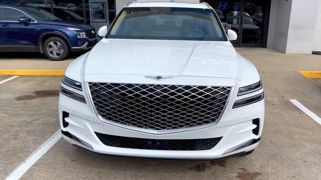 2021 Genesis GV80 3.5T Prestige AWD in Alta White смотреть онлайн