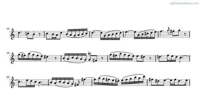 J. S. Bach – Largo e dolce ♪=72 (Slow) Flute & Piano midi with metronome смотреть онлайн
