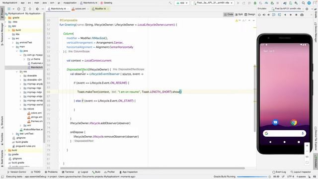 How to handle onResume, onPause, onStart, onStop in jetpack-compose | Android development basics. смотреть онлайн