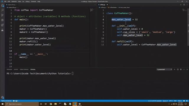 class variables & methods - Python смотреть онлайн