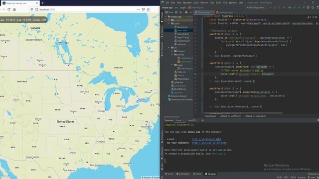 React js mapas en tiempo real con Socket.io - Mini proyecto смотреть онлайн