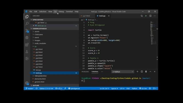 Python Pong Game - Part 1 смотреть онлайн
