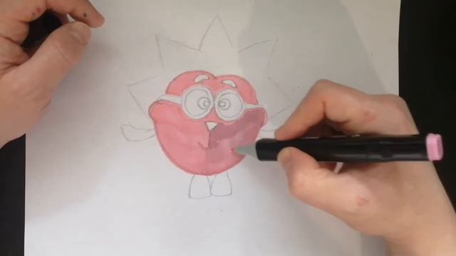 Как нарисовать ЁЖИКА из СМЕШАРИКОВ смотреть онлайн