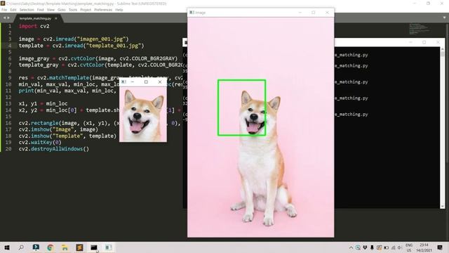 Template matching | OpenCV con Python смотреть онлайн