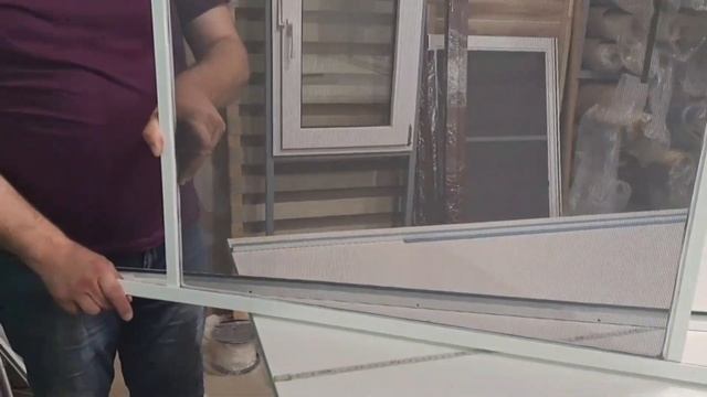 Москитная сетка с полотном "АНТИКОТ" на раздвижную алюминиевую раму с направляющими смотреть онлайн