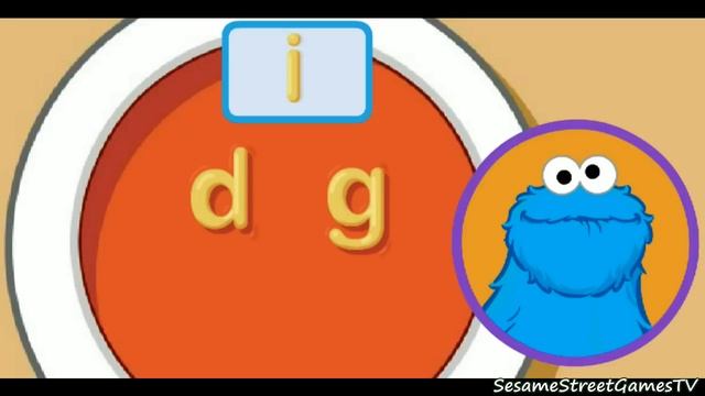 Sesame Street Cookie Monster Alphabet Soup Children Game смотреть онлайн
