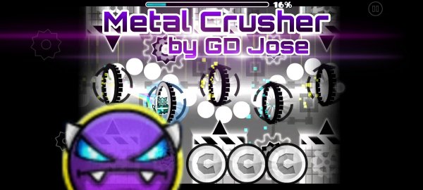 Metal Crusher by GD Jose (Easy Demon) [3 coins] | Geometry Dash