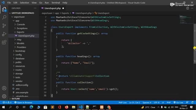 Export Database Table Data In CSV OR EXCEL File Format In Laravel 8 Step By Step In Hindi смотреть онлайн