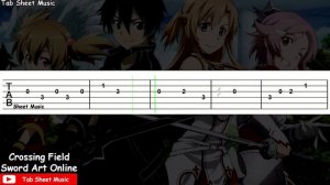 Sword Art Online OP 1 - Crossing Field EASY Guitar Tutorial