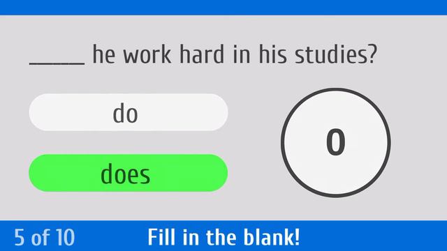 Present Simple - Do or Does Quiz смотреть онлайн