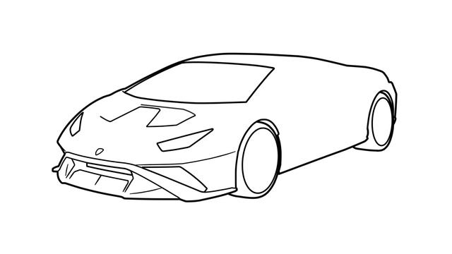 How to draw a LAMBORGHINI HURACAN STO / drawing lambo huracan 2020 sports car смотреть онлайн