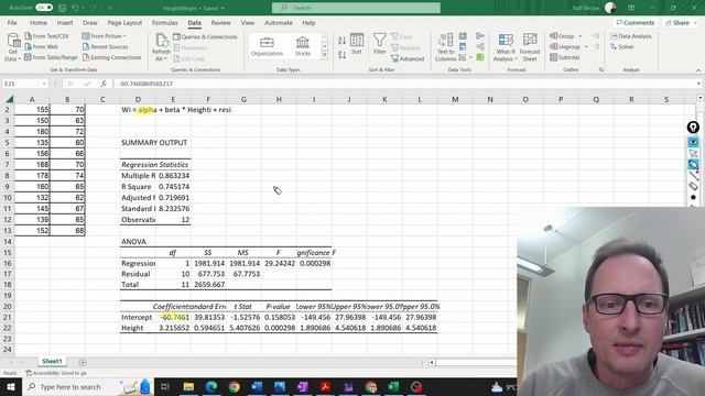Simple Regression in EXCEL смотреть онлайн