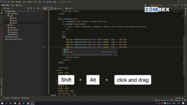 Use Multi Select On PhpStorm/WebStorm