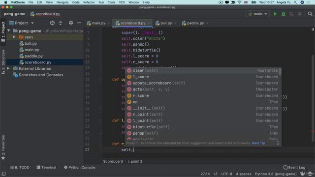 Score Keeping and Changing the Ball Speed | 100 Days of Code: Complete Python Pro Bootcamp for 2022 смотреть онлайн