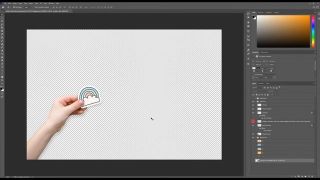 Sticker Mockup. Child Hand Sticker Mockup PSD, PNG files. смотреть онлайн