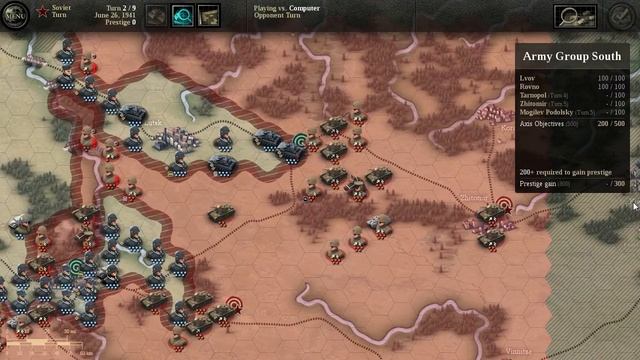 Black Turn №1 Группа армий "Юг" Brilliant Victory — Unity of Command смотреть онлайн