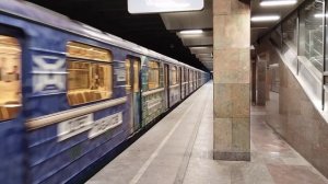 Обкатка именного поезда «Олег Табаков» на Люблинско-Дмитровской линии. Станция «Печатники».