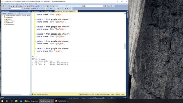 39 - SQL - WILD CARDS PART 2 смотреть онлайн