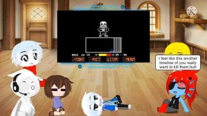 Undertale React to SANS SURVIVAL FIGHT WITH EVERYONE (Request)