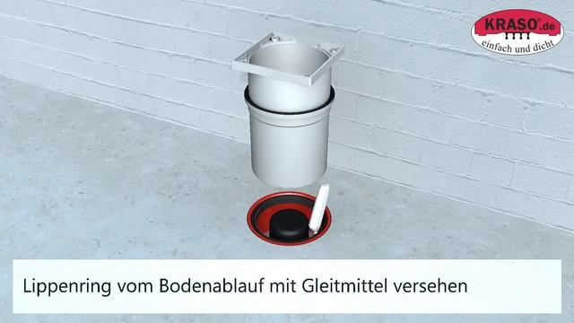 Видео монтажа напольного сливного трапа KRASO — испытан МРА на давление до 7,0 бар