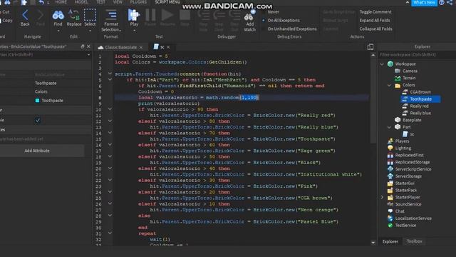 math.random | Roblox Studio смотреть онлайн