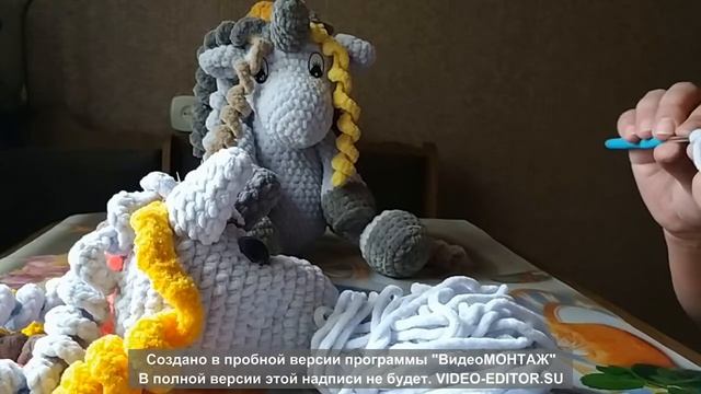 Единорожка амигуруми.Грива единорога амигуруми.Вяжем крючком смотреть онлайн