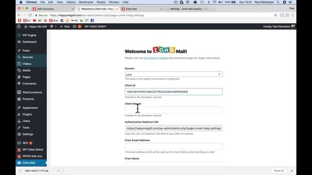 Zoho Mail Wordpress Plugin Setup смотреть онлайн