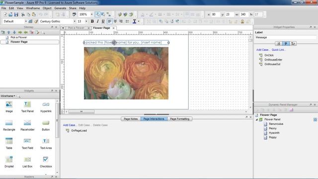 Carry Text, Next Page Interactions - Variables - Axure смотреть онлайн