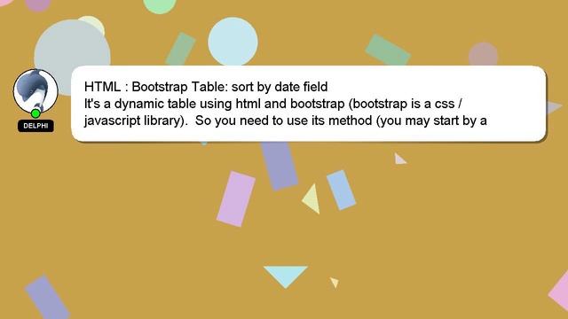 HTML : Bootstrap Table: sort by date field смотреть онлайн