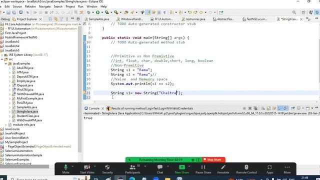 String Immutability | String Buffer | String Builder смотреть онлайн