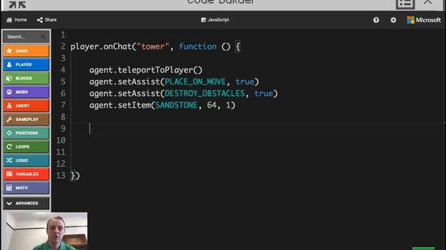 MEE01.2 AgentTower (Javascript coding in Minecraft Education) смотреть онлайн