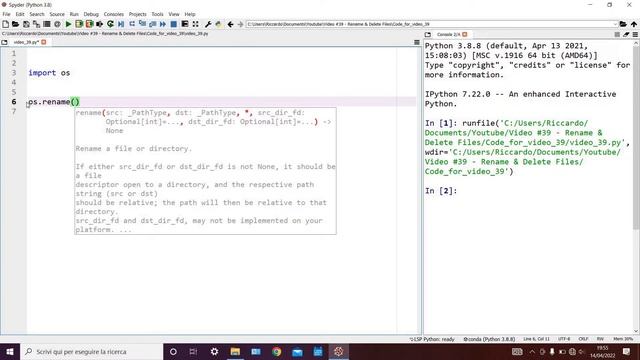 Python Tutorial #39 - Rename & Delete Files смотреть онлайн