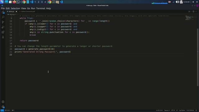 Password Generator in python смотреть онлайн